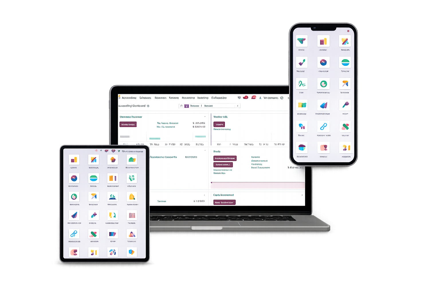 ERP Odoo con diseño responsive en laptop y móvil – Azor Data